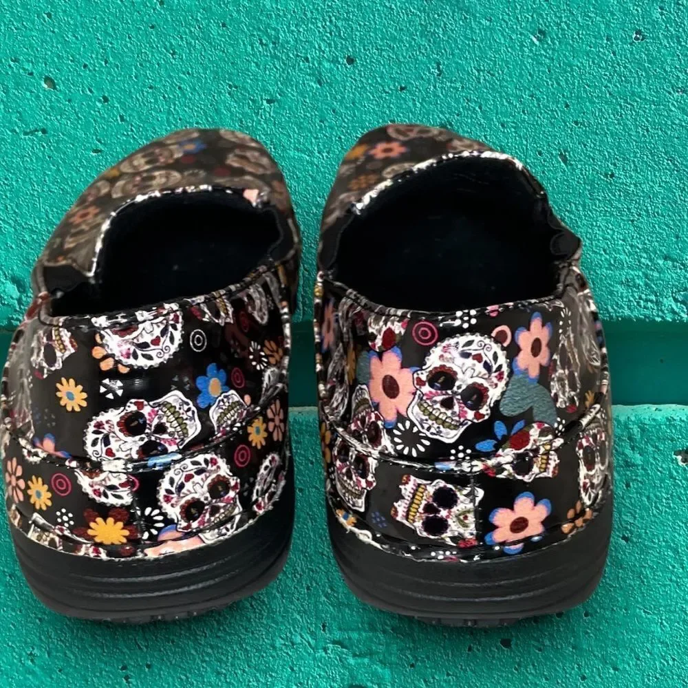 Spring Step Skull Slip On Mules - Picture 3 of 6